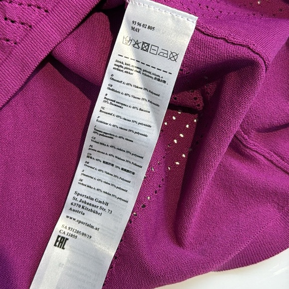 Sportalm Pink Fitted Short Sleeve Knit Tee Size US 10 - Picture 8 of 8